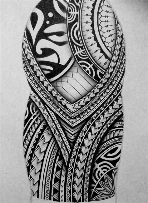 tattoo polynesian sleeve|polynesian tribal drawings.